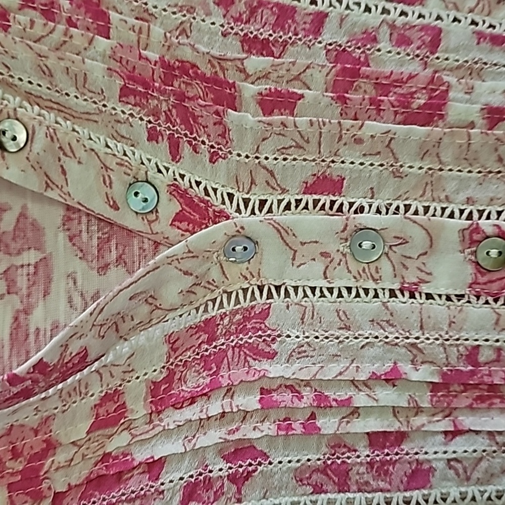 Lucky Brand pink and white blouse - Picture 5 of 10